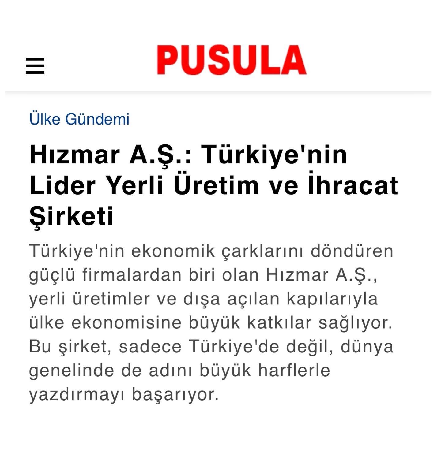 HIZMAR CO. Press News