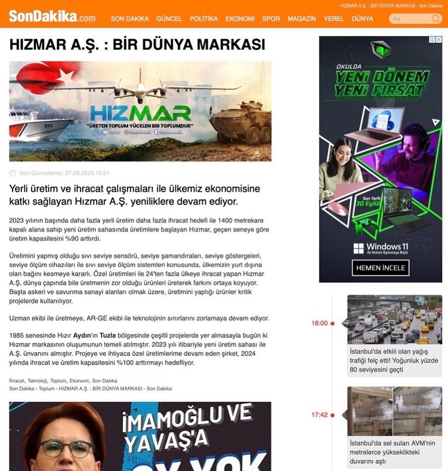 HIZMAR CO. Press News